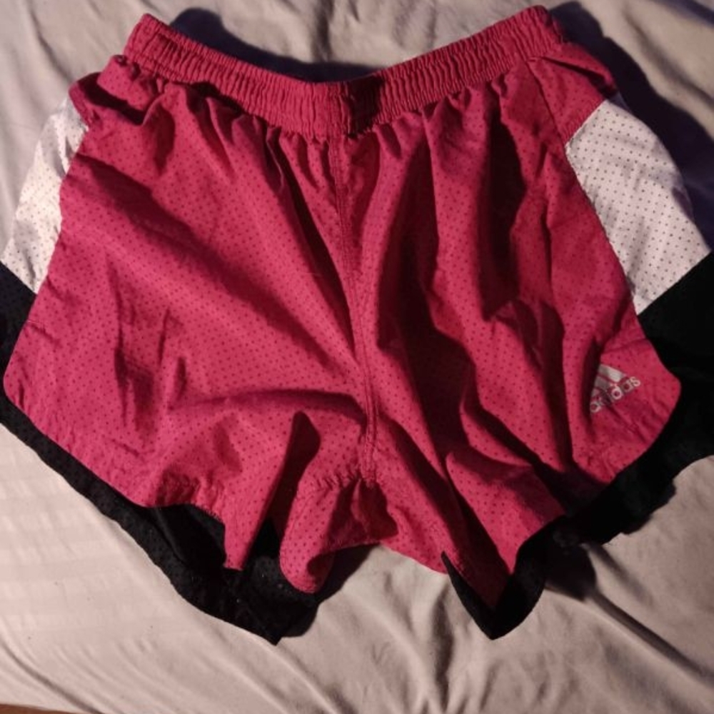 Adidas Women's Athletic Shorts in Pink and Black